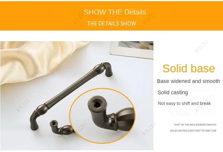 Description Picture 6 of itemZinc Alloy French Minimalist Cabinet Handle Light Luxury American Cabinet Drawer Gold Black Coffee Door Handle