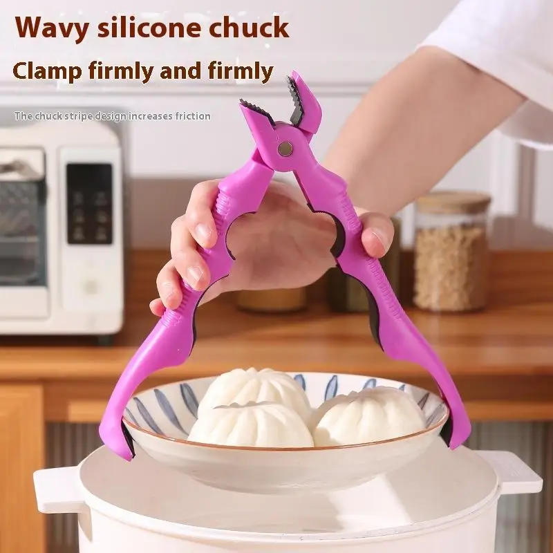 Description Picture 3 of itemPiece Anti-Scalding Clip Silicone Kitchenware Saucepan Holder Anti-Burn Lifter Kitchen Tools Set