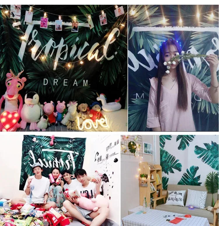 Description Picture 3 of itemWindow Tapestry View Green Plant 3D Sea Flowers Wall Hanging Carpet Blanket Bedspread Yoga Towel Home Beach Wall Decor Dropship