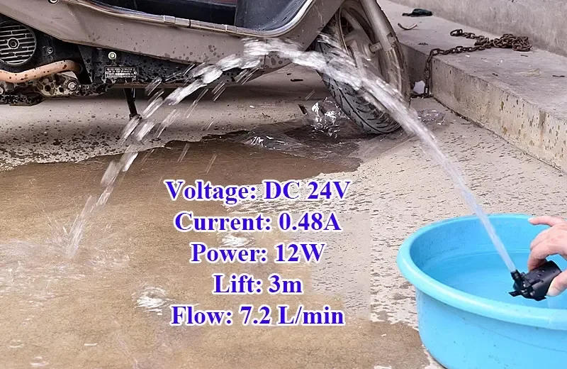 Description Picture 6 of itemDC 18V 20V 24V 432L/H Micro DC Brushless Water Pump Mute Submersible Impeller Centrifugal Pump Food Grade DIY Dispenser Fountain