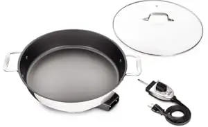 Description Picture 3 of itemElectrics Stainless Steel and Nonstick Surface Skillet 7 Quart 1800 Watts Temp Control, Cookware, Pots and Pans, Oven, Broil, Di