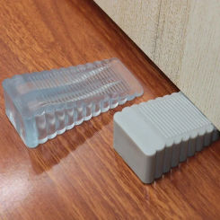 Trapezoid Silicone Rubber Door Stop Stoppers Door  Children Anti-Folder Hand Hotel Security  Card Hanging Door Stop