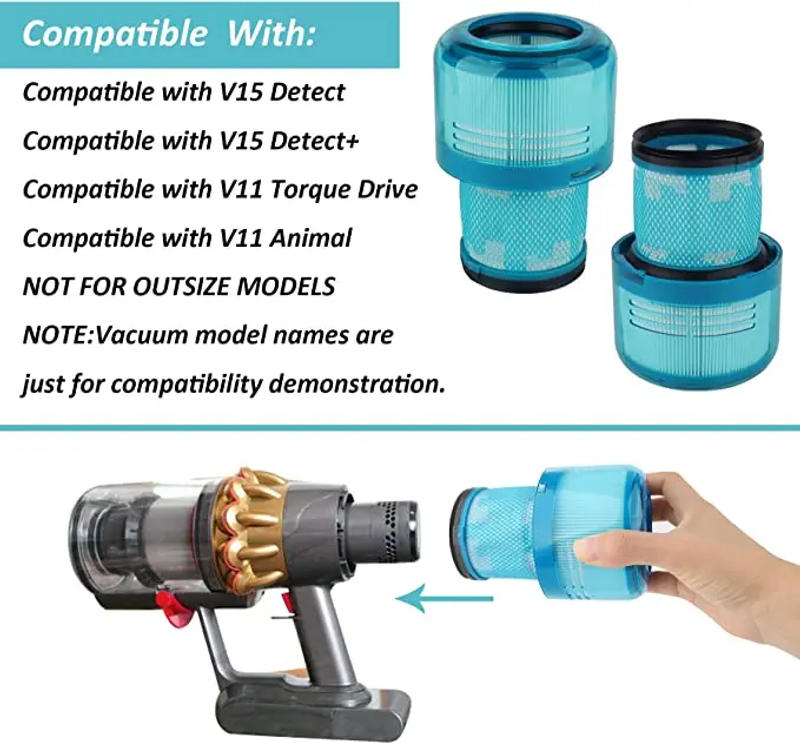 Description Picture 5 of itemFor Dyson V11 SV14 V15 Cordless Stick Vacuum Cleaner Washable Filter HEPA Filter Accessory dyson V15 Filter clean Accessory Part