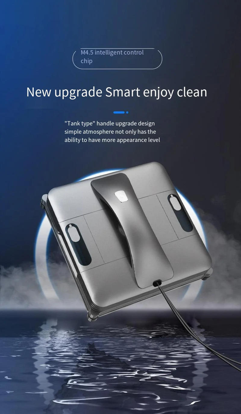 Description Picture 2 of itemFactory Custom Wholesale New Two-way Water Jet Window Cleaning Machine Home Automatic Large Suction square Window Cleaning Robot