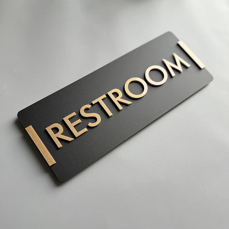 Description Picture 4 of itemRestroom Signage Creative Signage Instructions Wall Sticker Placards Bathroom Instruction Sign Acrylic Signage Toilet