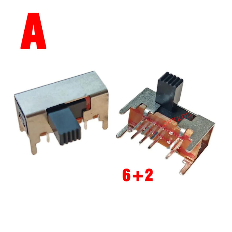 Description Picture 5 of item10PCS SK23D05 G6 Panel PCB 8 Pin 3 Position 2P3T DP3T Slide Switch Side Knob Straight Foot Switch Handle Toggle Power Switch