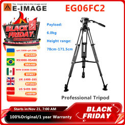 E-Image EG06FC2 2-Stage Carbon Fiber Tripod Legs Tripod With GH06F Head Upports Cameras And Accessories Weighing Up To 6kg