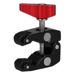 Photography Super Clamp with 1/4in 3/8in Hole Articulated Arm Crab Claw Super Clip Holder for DSLR Camera Monitor LED Light Mic