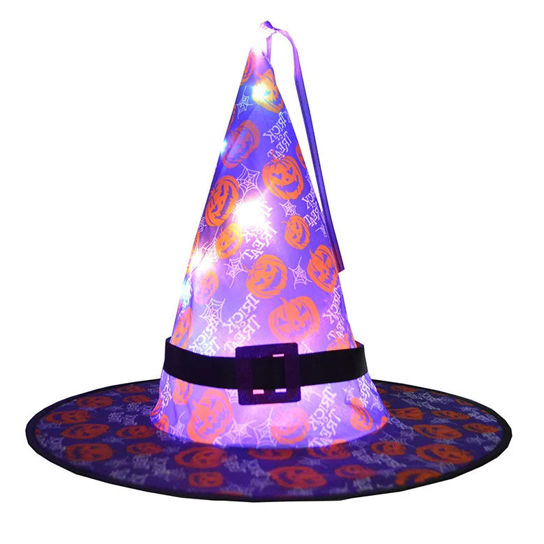 Description Picture 3 of itemWomen Girls Adult Light Up LED Wizard Costume Pumpkin Witch Hat Tutu Skirt Cosplay Props Glow Party Halloween Festival Christmas