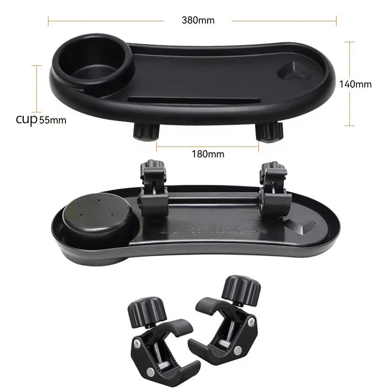 Description Picture 4 of item3 In 1 Baby Stroller Dinner Table Tray Phone Stand Plate Accessories Supplies for Toddler Infant Girl Boy Milk Bottle Cup Holder
