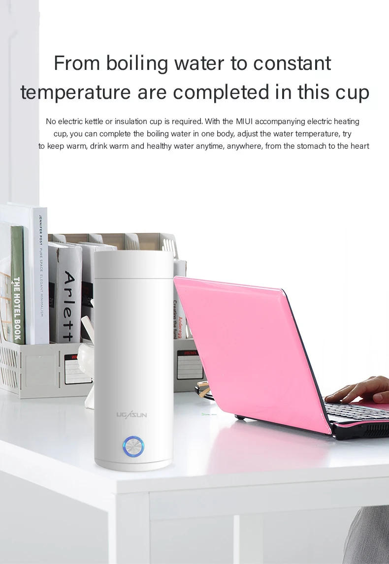 Description Picture 3 of itemMulti-function Vacuum Thermos Coffee Cup Charging Boiler Mini Travel Portable Water Bottle Sport Kettle Electric Kettle