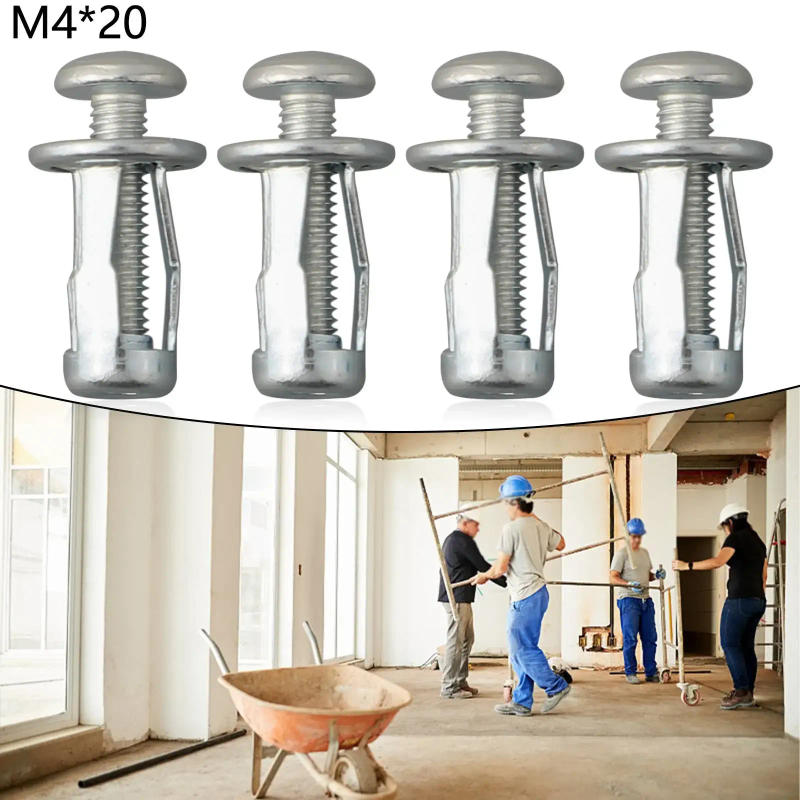 Description Picture 3 of item20Pcs Expansion Screw Nuts With Screw Petal Shape Rivets Nut Metal Nut Bolt Hollow Iron Sheet Plate Furniture Hardware Home