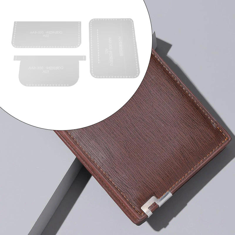 Description Picture 4 of itemLeather Pattern Template Leathercrafting Tool Handmade Leather Wallet Templates for Sewing Crafting Quilting Patchwork Knitting