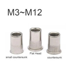 1~5PCS 304 Stainless Steel Insert Rivet Countersunk Head Nuts/small Countersunk Nuts/flat Head Nuts M3 M4 M5 M6 M8 M10 M12