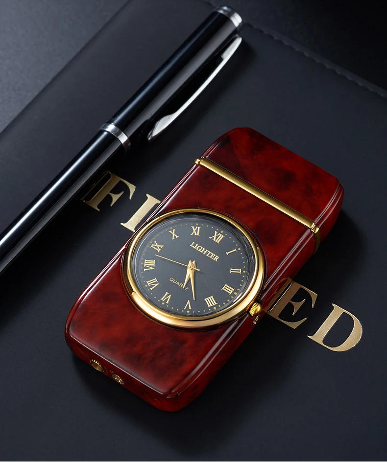 Description Picture 3 of itemUnusual Metal Watch Gas Lighters Butane Windproof Lighters Turbo Lighters Gifts Gadgets Cigarette Lighters for Men