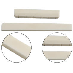 1Pair 12 Strings Acoustic Guitar Cattle Bone Bridge Saddle Nut Musical Instrument Part Classical Acoustic Guitar Nut Set