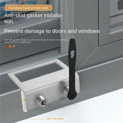Durable Aluminum Alloy Window Locks Sliding Security Safety Sliding Door Clips Adjustable Window Lock Stopper Window