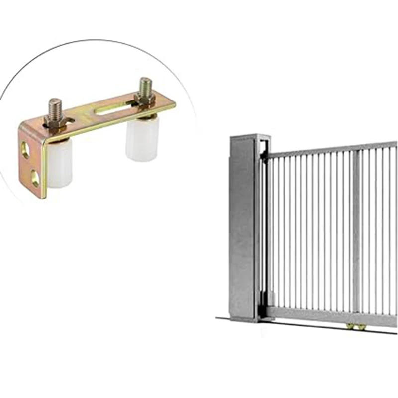 Description Picture 6 of itemPatio Door Track Guide Rollers Sliding Door Guide Rollers With L-Pillar Bracket Adjustable Double Nylon Rollers