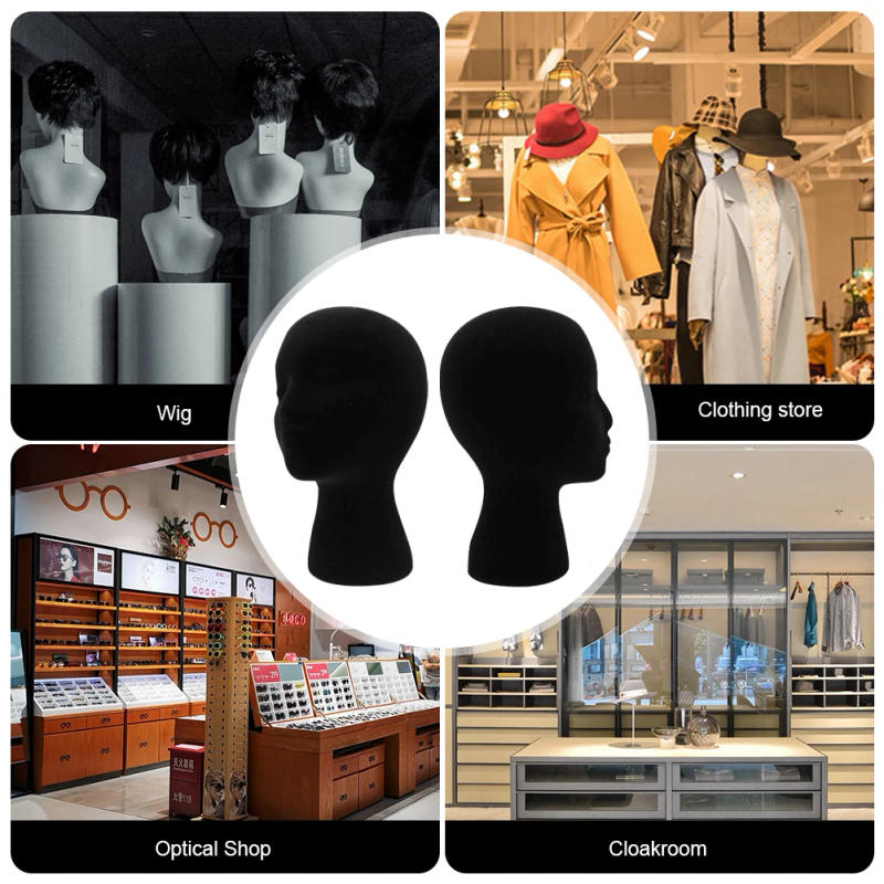 Description Picture 5 of itemFemale Mannequin Styling Head Mold Wig Glasses Hair Accessories Holder Showing Display Rack Women Model Photo Studio Prop