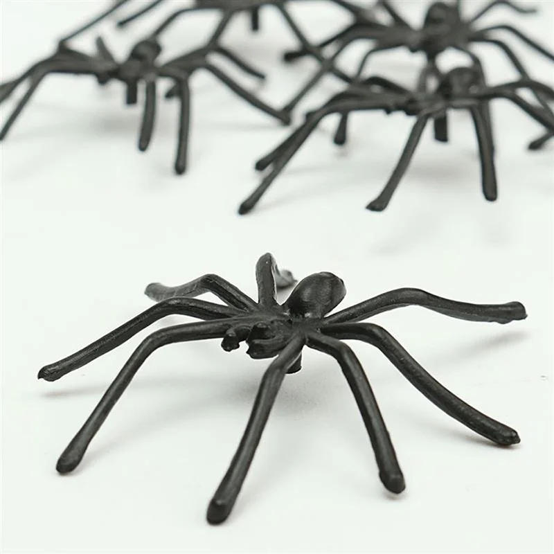 Description Picture 3 of itemNew 10Pcs Party DIY Home Decoration Halloween Luminous Rubber Fakes Spider Plastic Figure Prank Toy Funny Festive Supplies