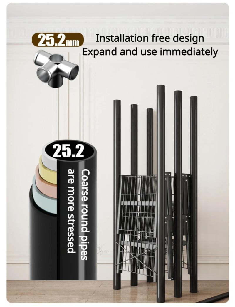 Description Picture 6 of itemInstallation-Free Folding Wardrobe Simple Durable Steel Frame Cloth Wardrobe Bedroom Storage Rack Integrated Household Furniture