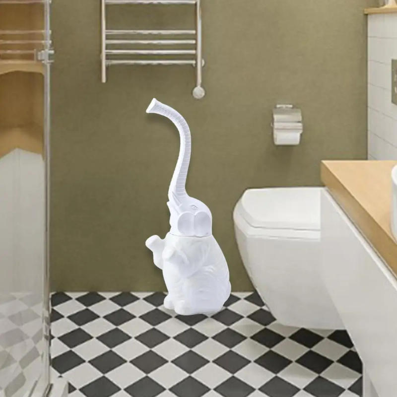 Description Picture 3 of itemElephant Style Toilet Brush Set Compact Size Decorative Toilet Brush And Holder Set Drip-Proof Bathroom Toilet Accessories