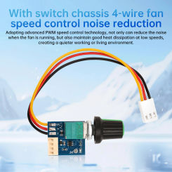 DC5-12V PWM fan Speed Controller Manual 3Pin 4-wire With Switch Chassis Noise Reduction Fan Speed Governor for PC CPU Cooler Fan