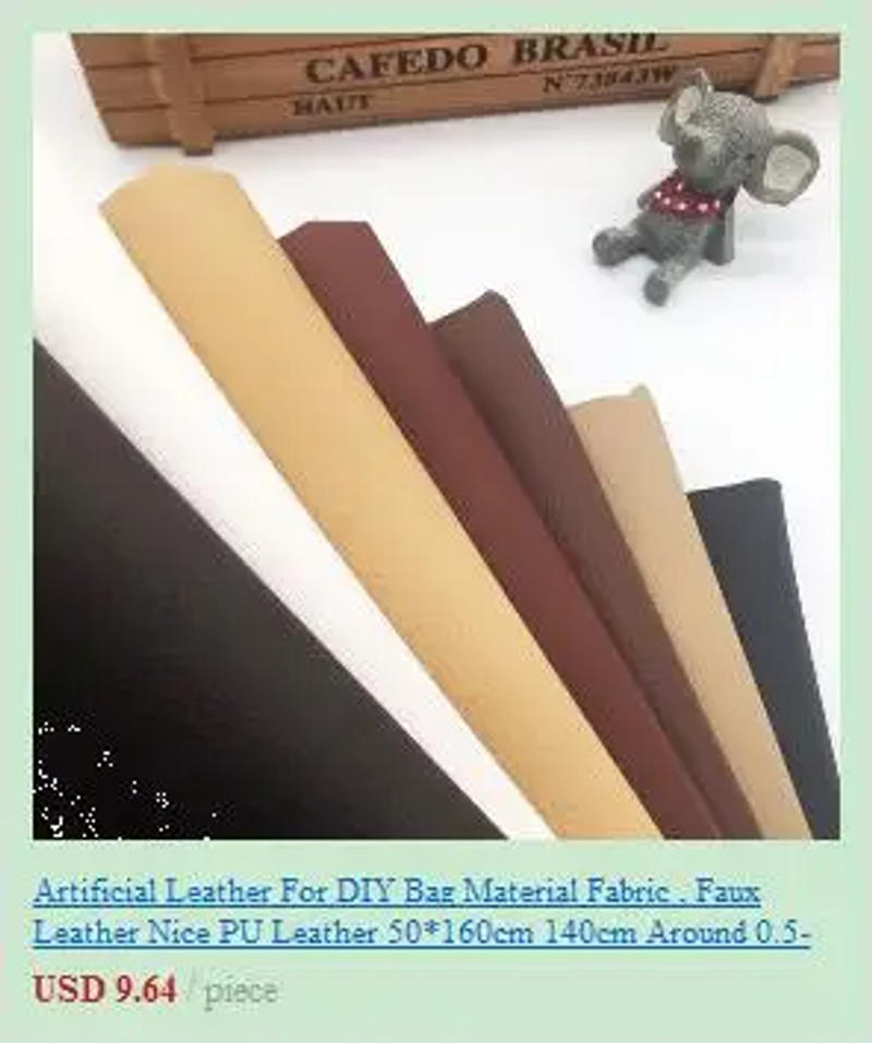 Description Picture 3 of item50CM*138CM Litchi Pattern Faux Leather Fabric For Sewing Artificial Synthetic Pu For DIY Bag Shoes Material Hademade Fabric D30