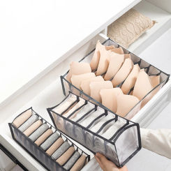 Folding Underwear Box Storage Closet Organizers For Clothes Washable Organised Socks Bras Divider Boxes Drawer Organizer