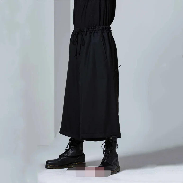 Description Picture 6 of itemMen's Capris New Youth Leisure Trend Men's Pants Handsome Straight Pants Loose And Versatile Wide Leg Drawstring Men's Pants