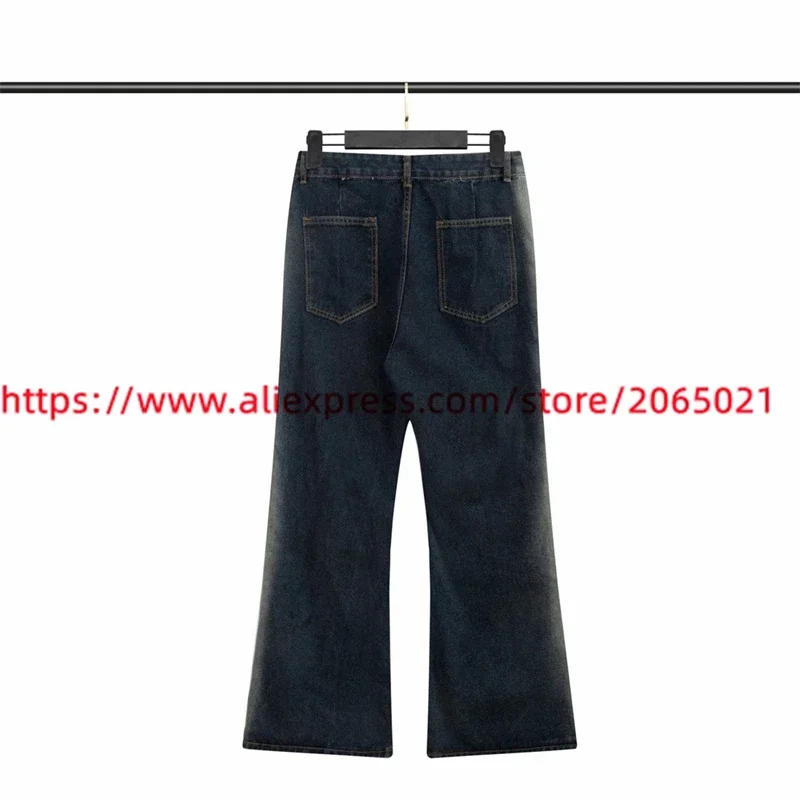 Description Picture 3 of itemHigh Street Washed Gradient Blue Micro Flared Leggings Jeans Men Women High Street Hip Hop Denim Pants