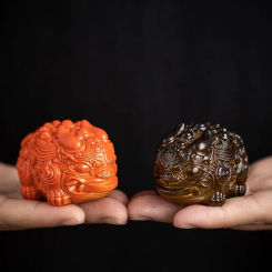 Color-changing Tea Pet Mini Zhaocai Pixiu Resin Decoration Tea Table Decoration Kung Fu Tea Set Accessories