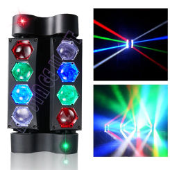 1/2PC DMX512 sound control eight eyes spider light LED professional stage light rotating with laser stage light atmosphere light