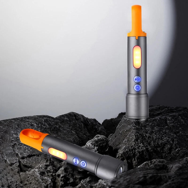 Description Picture 4 of itemUSB Rechargeable Flashlight Zoomable LED Flashlight With COB Side Light Floodlight Torch For Outdoor Durable Easy Install