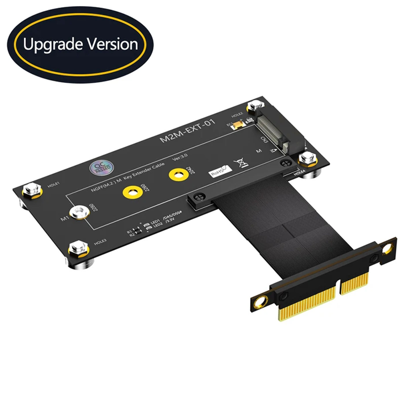 Description Picture 3 of item10cm M.2 NVME Key M to PCI Express X4 Extension Cable Expansion Board with Magnetic Pad Supports 2230 2242 2260 2280 M2 NVME SSD