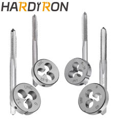 Hardiron 6-32 6-40 8-32 8-40 Tap and Die Set Right Hand, HSS Thread Taps & Round Dies