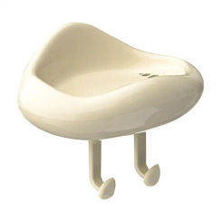 Cloud Shape Soap Dish Wall Mounted Soap Case With Hooks Stylish Bathroom Accessories Punch Free Soap Container For Shower