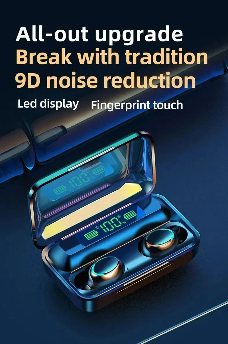 Description Picture 2 of itemTWS Wireless Bluetooth 5.0 Headphones Waterproof Earbuds Earphones LED Digital Display Heaset Large Capacity Charging Case