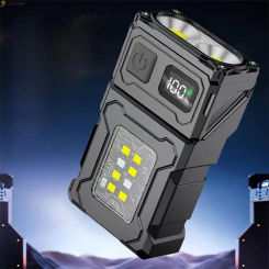 MINI USB Rechargeable LED Flashlight Portable Tail magnet flashlight Super Bright Camping Lantern Side COB emergency light