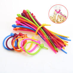 10PCS Silicone Reusable Cable Wire Organizer Winder Storage Holder Bag Ties Cord Bag Clip Food Saver Earphone Line Tidy Clips