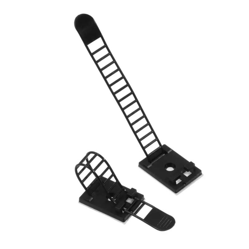 Description Picture 5 of item5/10Pcs Self-adhesive Cable Tie Adjustable Plastic Cable Clip Wire Holder Organizer Fixing Clip Electrical Wiring Accessories