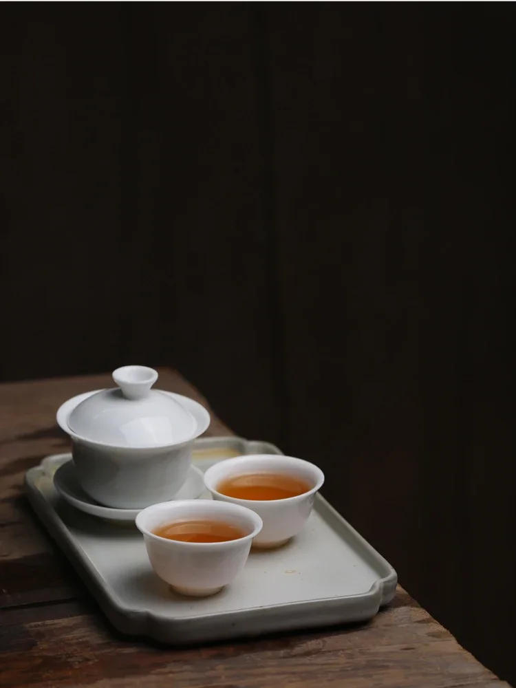 Description Picture 4 of itemMini 60ml Gaiwan For Tea Solid White Porcelain Tureen With Lid Teaware Travel Kung Fu Tea Set Chinese Cup Tea Bowls Small Chawan