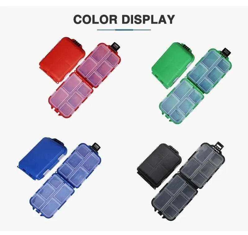 Description Picture 5 of itemHigh-Quality ABS Fishing Tackle Box Portable Storage Case 4 Colors Moisture-Proof Fish Accessories Organizer Tools