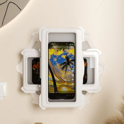 Anti-Fog Shower Phone Holder with 360° Rotation Mobile Phone Shelves Phone Holder for Bathroom Mirror Bathtub Up To 7 Inch