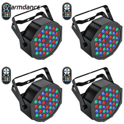 4PCS/Set RGB LED Par Light Stage Effect Lighting Projector DMX for DJ Disco Party Holiday Christmas Bar Club Wedding Birthday