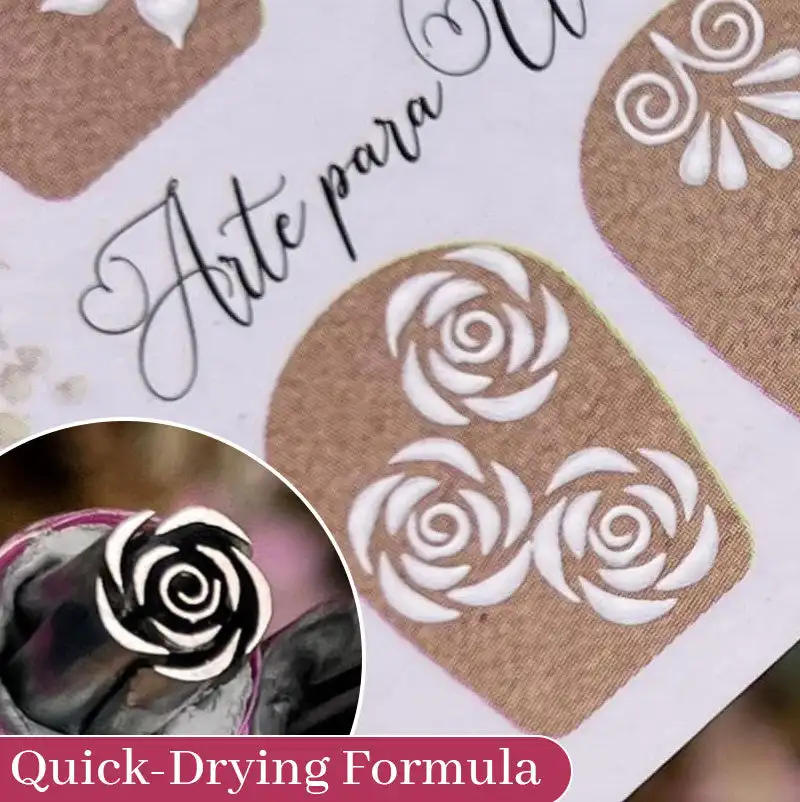 Description Picture 5 of itemNew Nail Art Stamp Pen 6pcs Nail Art Pattern Stippling Seal Pen Diy Nail Doodle With Petal Embellished Seal Pen