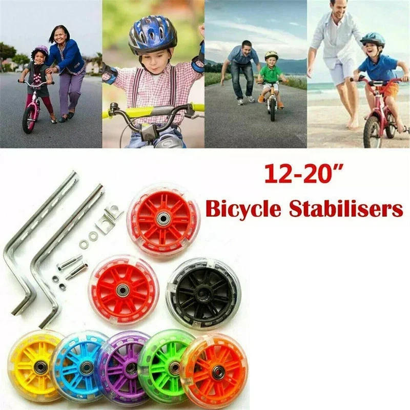 Description Picture 5 of itemBike Training Wheels Mute Flash Wheels With Adjustable Bicycle Stabilizer Mounted Compatible For 12-20 Inch Kids Boy Girls Bike