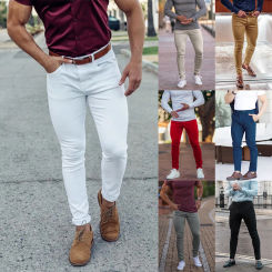 Mens Mid-Waist British Overalls 2024 Spring Summer New Outdoor Slim Trousers Straight-Leg Sports Pants Casual Work Pants