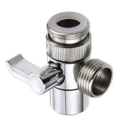 3 Way Sink Splitter Diverter Valve Copper Faucet Connector Splitter Easy-to-Install Faucets Water Separator for Bathroom Kitchen