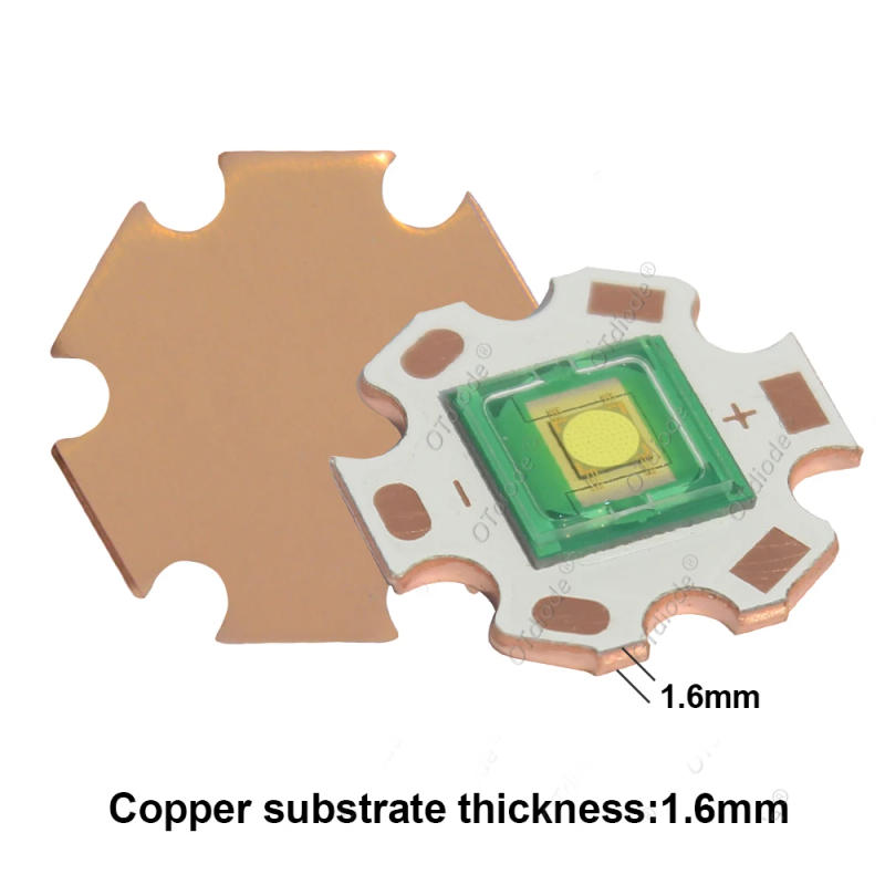 Description Picture 4 of item1-5pcs 30W LED Laser light Beads 9090 Flat Glass Top Chip SMD diodes SBT90 DC3V 9A Cold White Lamp For Flashlight Part